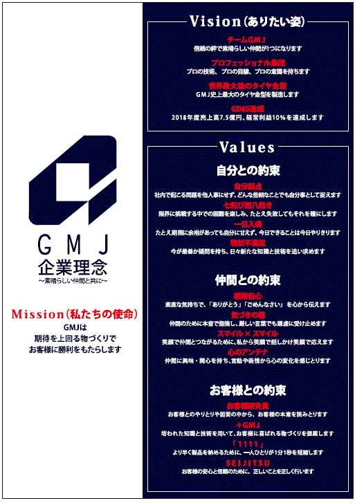 株式会社GMJ企業理念